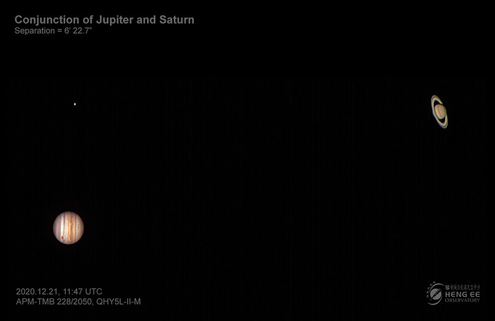 júpiter saturno telescopio